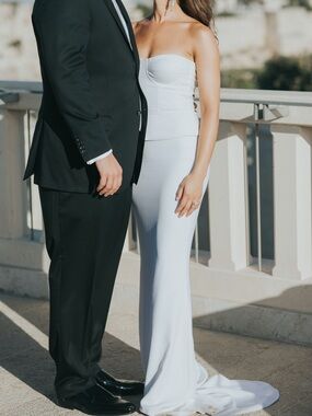 Sofia Kokosalaki Wedding Set Top and Skirt. Silk